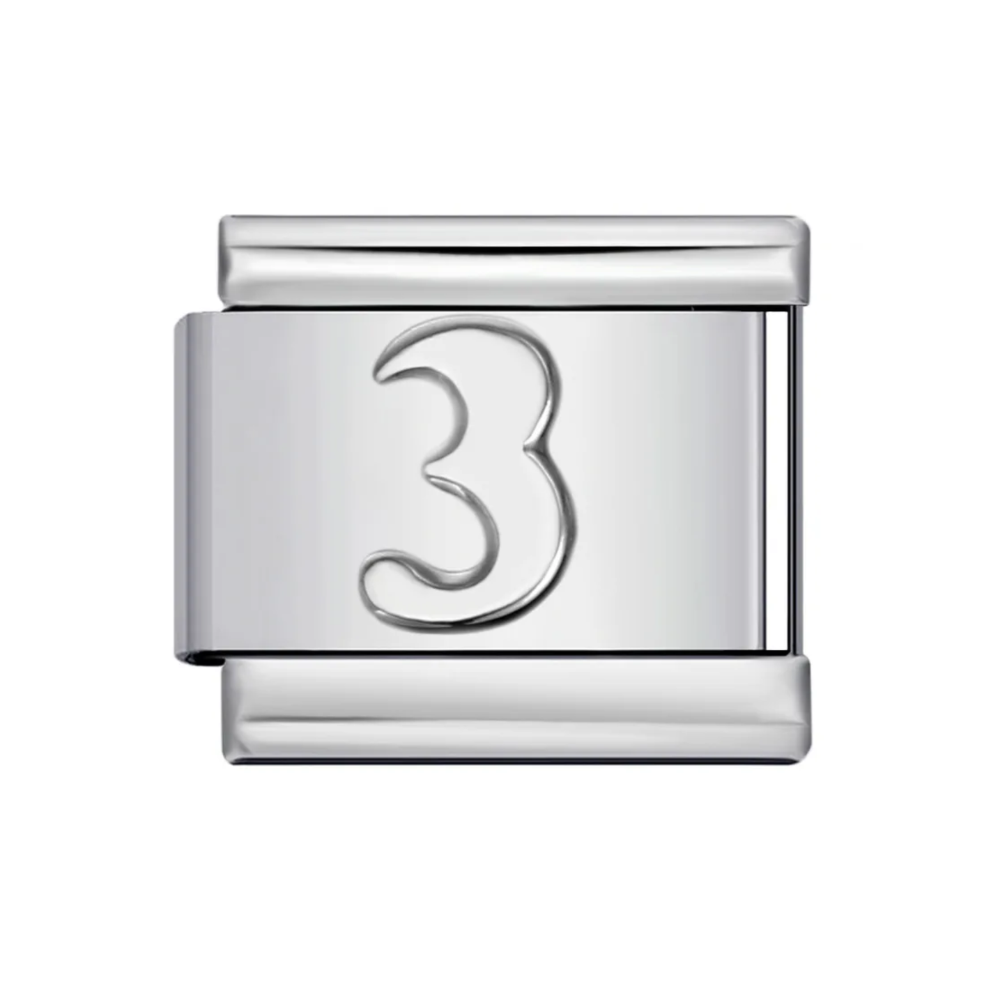 Charm Número Plateados