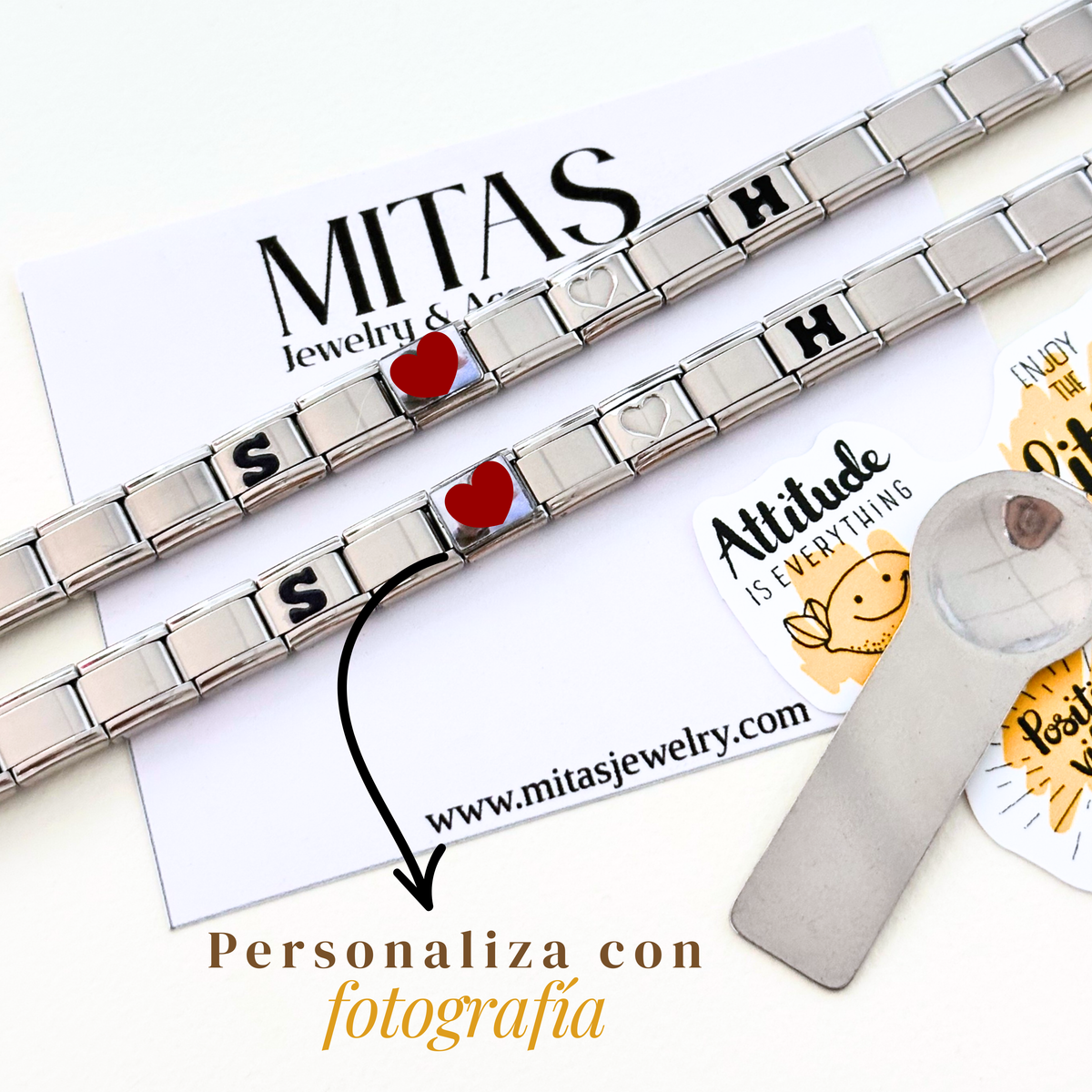 Charm Italiano Plateado & Dorado Personalizable