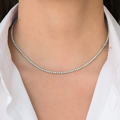 Collar Tennis Plateado 2mm