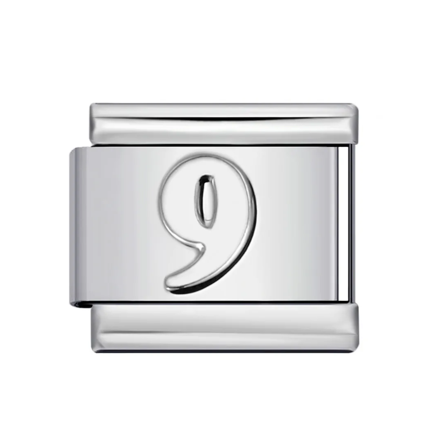 Charm Número Plateados