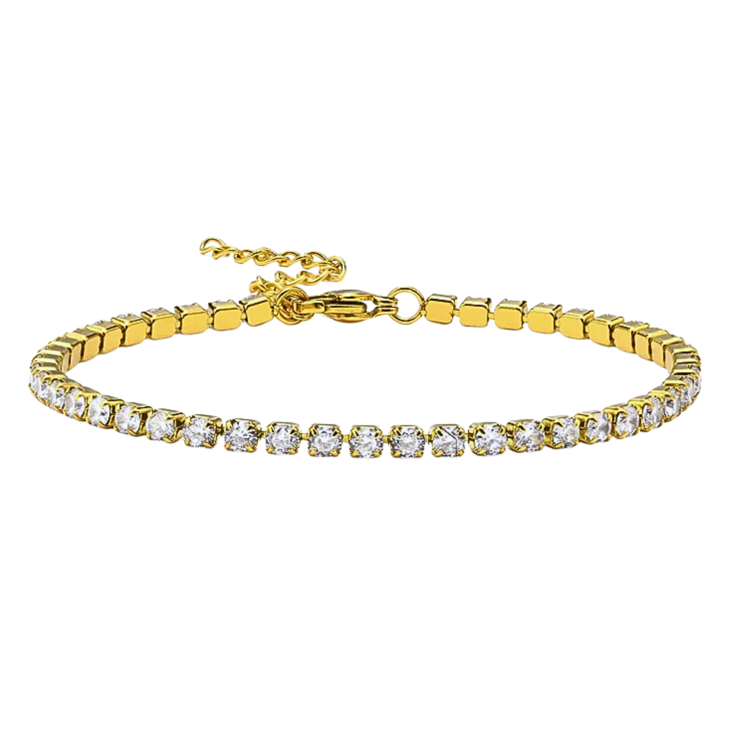 Cadenita Y brazalete Tennis Dorado